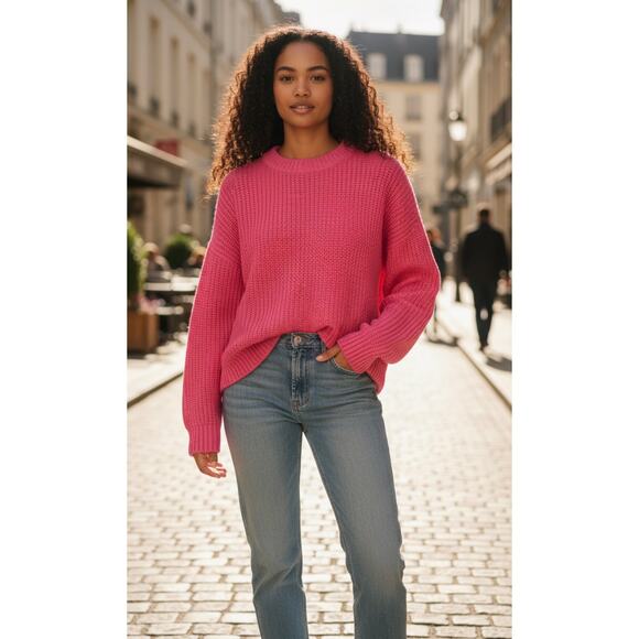 Wooden Ships Norah Crew Neck Sweater Shangrila Rose Size Small/Medium